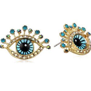 "Evil eye" jeweled earrings studs sparkly ! 🧿